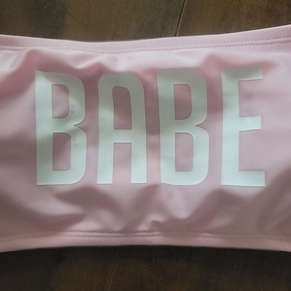 NWT DB Studio Bachelorette Swimsuits Tube Top Bikini in Pink Size Medium - Picture 3 of 15